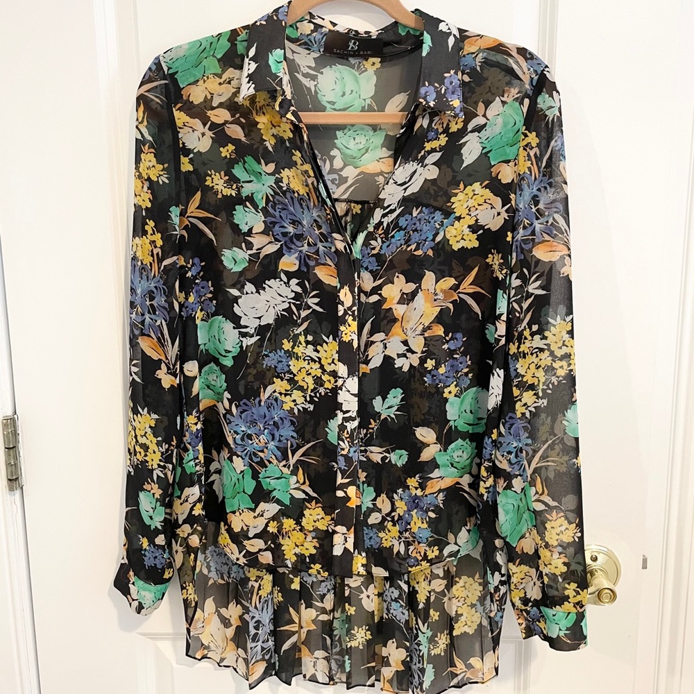 Sachin and Babi High-Low Floral Top